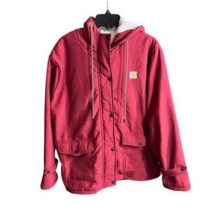 Carhartt Women's Rain Defender Loose Fit Lightweight Insulated Coat Size XXL Red